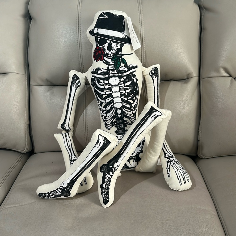 Isaac Mizrahi Skeleton Pillow - Picture 1 of 5